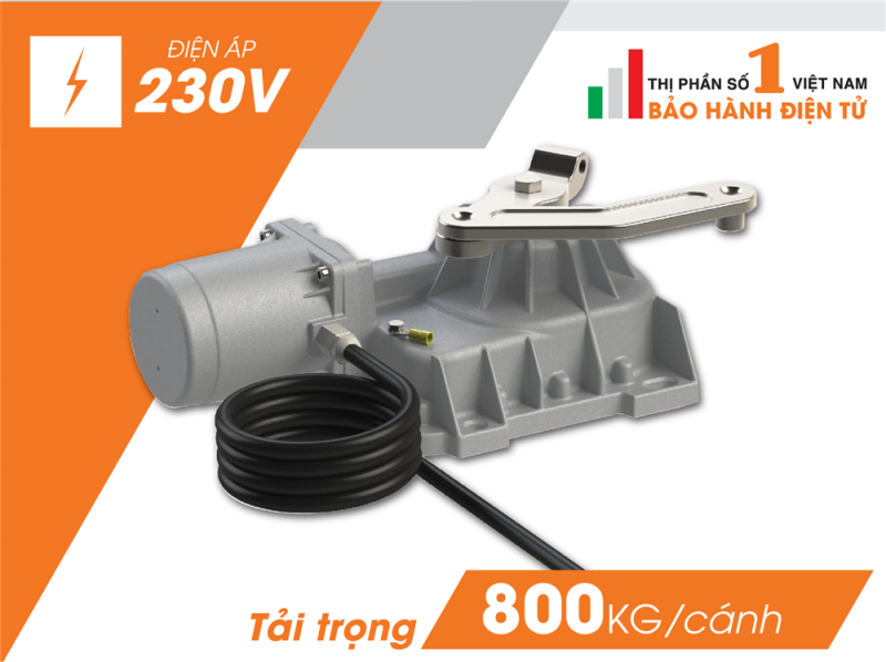 MOTOR CỬA CỔNG ÂM SÀN ROGER BR21-351-HS ITALIA