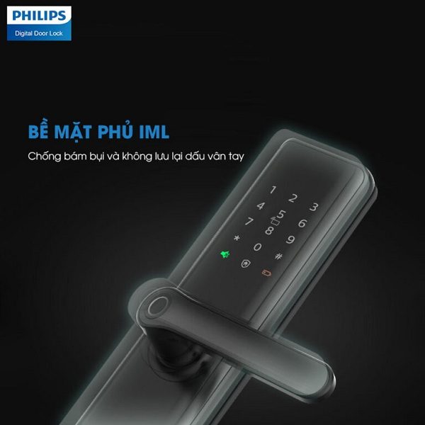 Bề mặt phủ IML của Khóa cửa thông minh tay gạt 7300 Philips 