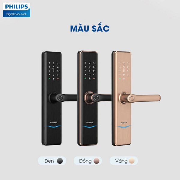 Màu sắc của Khóa cửa thông minh tay gạt 7300 Philips 