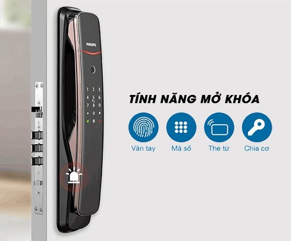 Khóa vân tay Philips có thông báo cảnh báo 