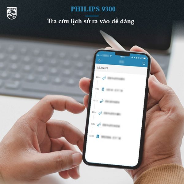 Khóa vân tay kết nối không dây 9300 Philips